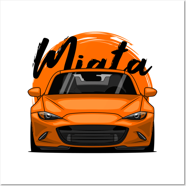 Orange Miata MX5 ND Wall Art by GoldenTuners